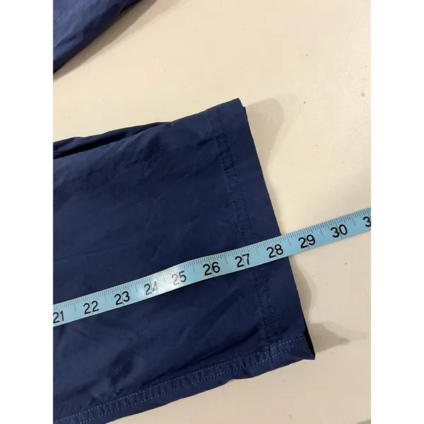 L.L. Bean Blue Low Rise Capri Cropped Wide Relaxed Fit Hiking Pants Size 8 - Image 12