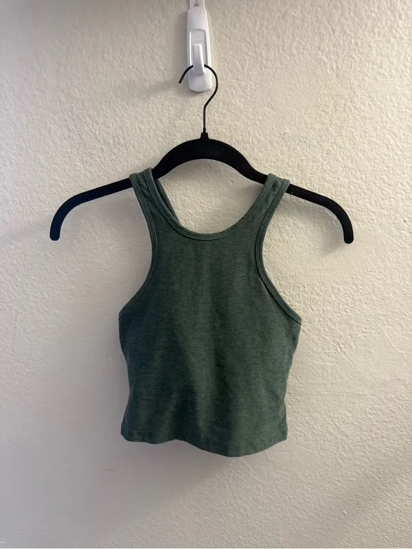 Beyond Yoga Spacedye Green Cross-Back Tank Size XS Pickleball Hiking Pilates - Image 2