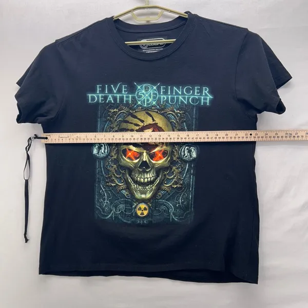 Five Finger‎ Death Punch Skull Graphic Shirt Black Large - Image 6