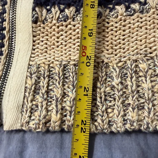 FREE PEOPLE Crochet Knit Moto Sweater Jacket; retails $259; size large - Image 6