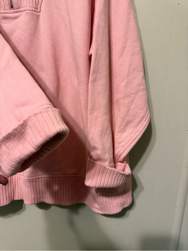 Aerie oversized XL Cozy Pink Half-Zip Women’s Sweater - Image 4