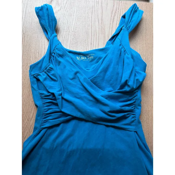 Womens Victoria’s Secret Dress Built in Bra Cotton/Elastane Stretchy Blue Small - Image 2