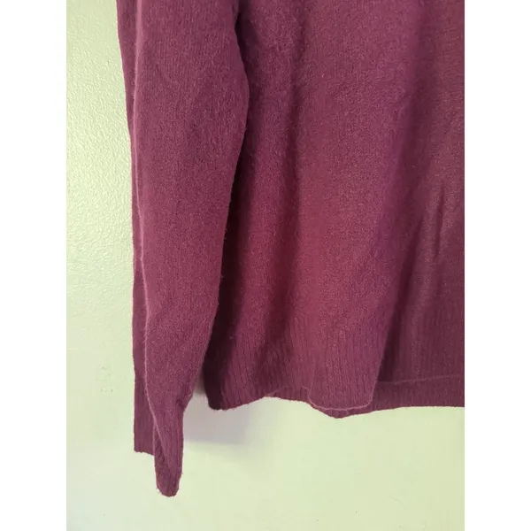 NWT J. Crew Crewneck Sweater Extra Soft Yarn Heather Royal Fuchsia Purple Medium - Image 5