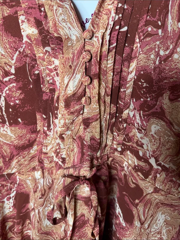 NWT Buddy Love Grace Maple Sugar Ruffle Long Sleeve Mini Dress Size Small - Image 7