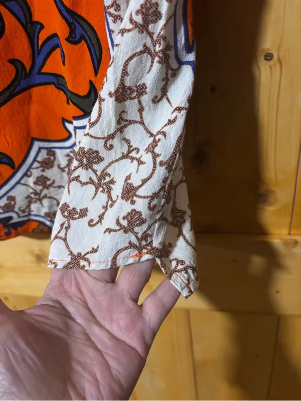 Topshop Orange Pineapple‎ Floral Paisley Cami Mini Dress - Size 4 - Image 5