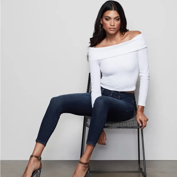 Good‎ American Good Leg Crop in Blue 260 Size 0 or 25 - Image 10