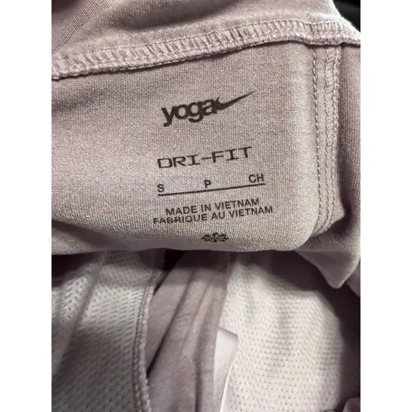 Nike Yoga Dri-FIT Joggers Womens Small Purple Heathered Tapered Sweatpants - Image 8