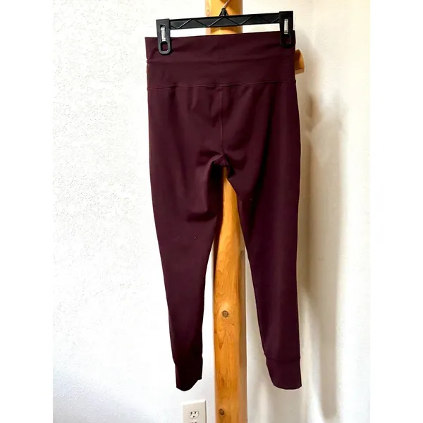 Vuori Women's Daily Leggings Burgundy Drawstring Performance Pants Size S - Image 7