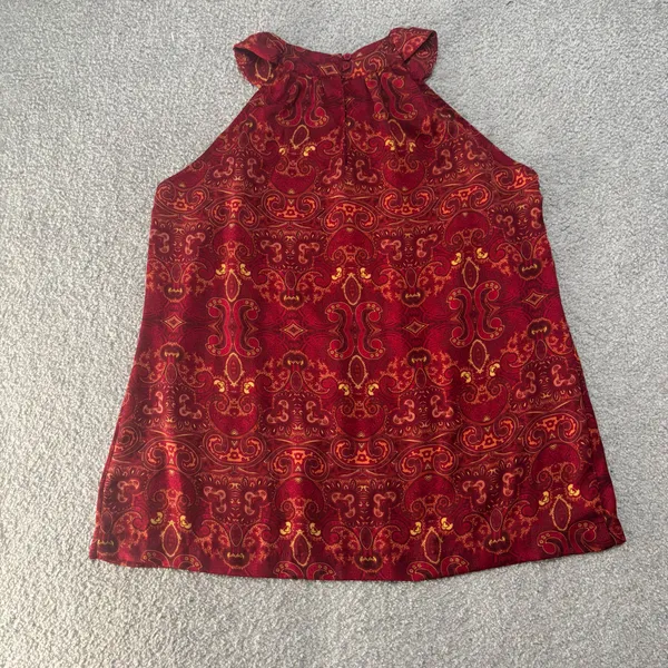 Apt. 9 Vibrant Red Paisley Halter Blouse - Image 10
