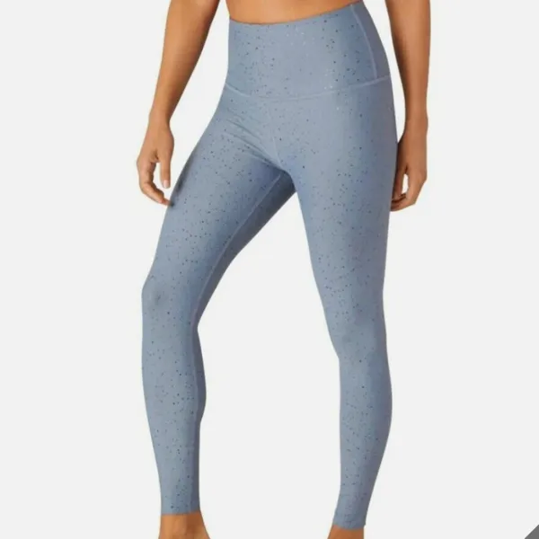 Beyond Yoga Alloy Sparkle High waisted Midi Legging in Blue & Shiny Sparkle XS - Image 2