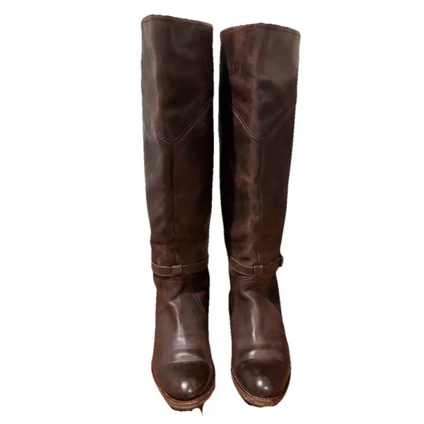 FRYE Goodyear Welt Leather Riding Boots Knee-High 77561 E-09 - Image 2
