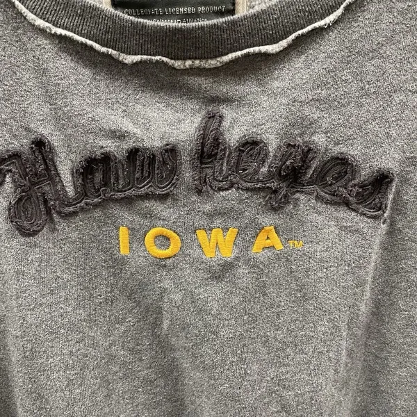 Campus Heritage‎ Iowa Hawkeyes Womens Medium Sweatshirt Gray Wide Neck College - Image 2