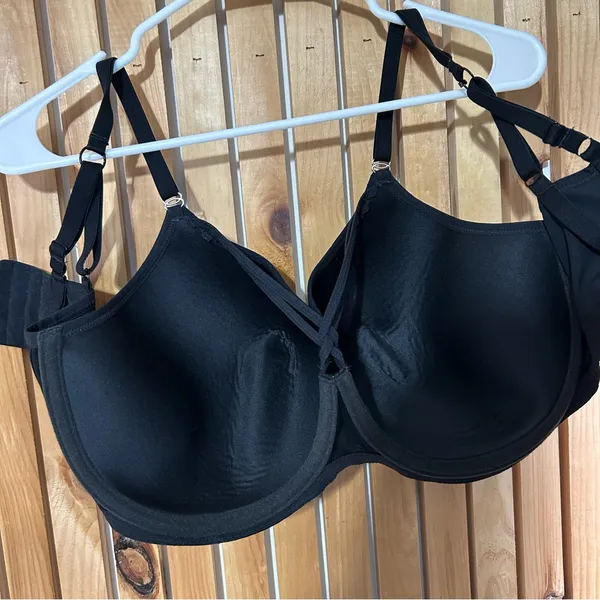 Elomi Bijou Flirt Underwire Banded Molded Cage Bra Black Size 34K - Image 10