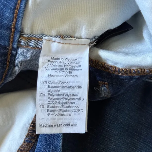Madewell 10 High-Rise‎ Skinny Jeans Blue Button Fly Distressed J7914 Womens 28 - Image 9