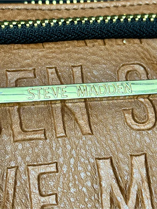 Steve Madden Tan Embossed Logo Crossbody Bag - Image 5