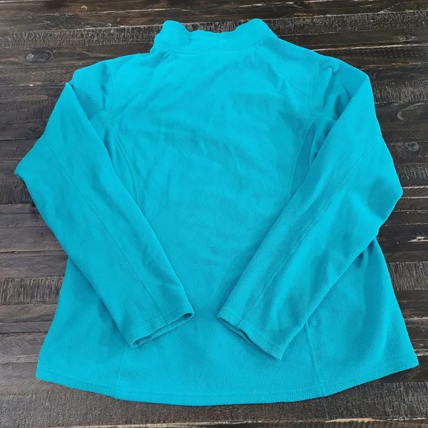 Women’s Medium The North Face Turquoise Polartec Fleece Pullover Jacket - Image 2