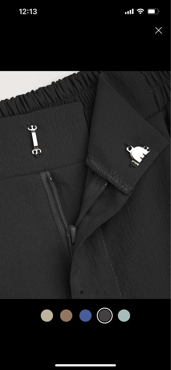 High waisted solid pleated wide leg trousers cider  - Image 4