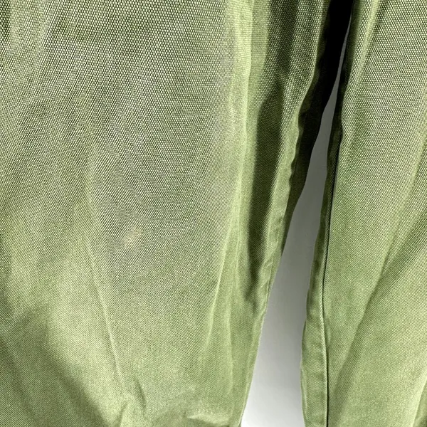Free People Lights Down Rolled Tapered Leg Pants Relaxed Fit Belted Green Large - Image 5