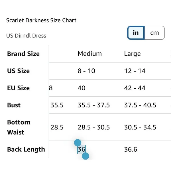 NEW German Oktoberfest Bavarian Dress L NO APRON - Image 6