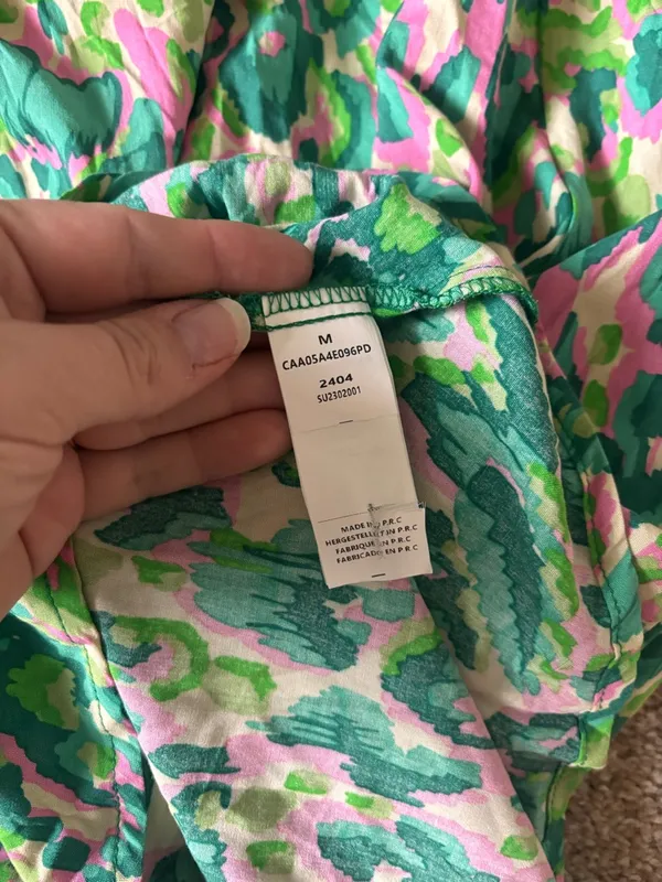 Cupshe Green Pink Abstract Beach Strappy Keyhole Summer Maxi Dress - Image 6
