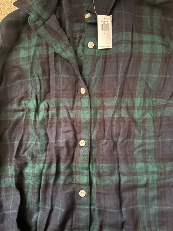 Green Flannel Old Navy - Image 4