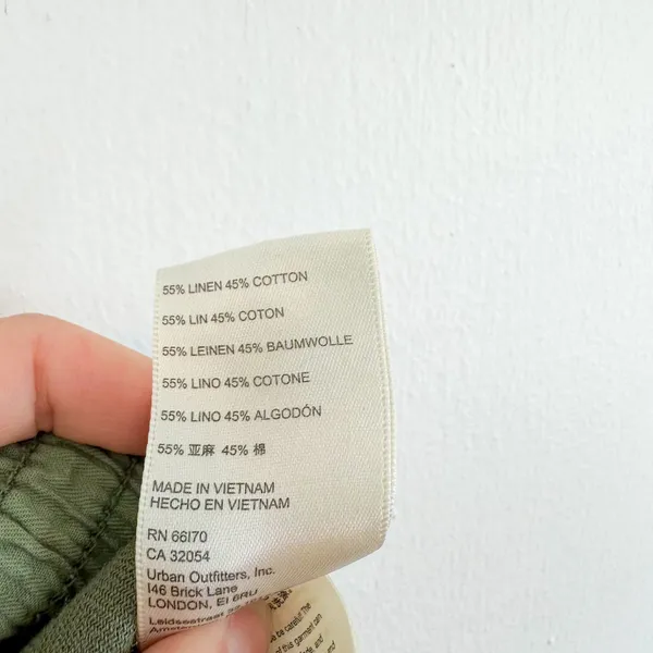Free People | Feelin Good Cargo‎ Linen-Cotton Blend Wide Leg Joggers in Green - Image 9