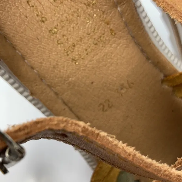 Raguer multi colored platform‎ Huraches size 6 Tan - Image 4