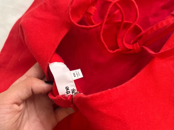 REVOLVE Red Halter Mini Dress with Tie-Back - Image 4