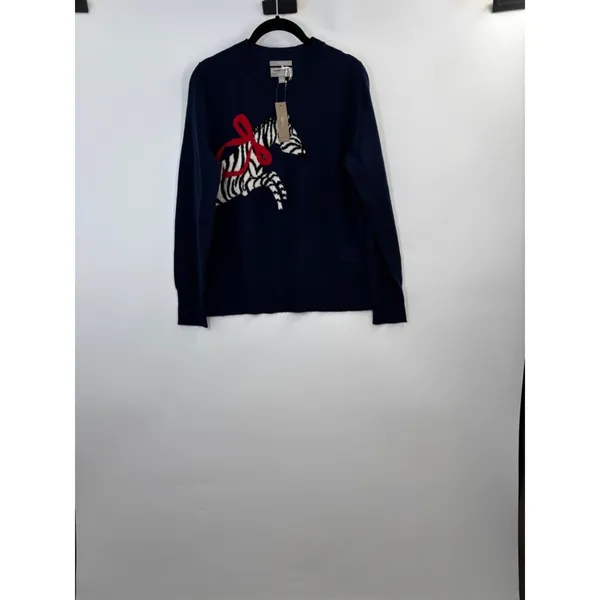 J.Crew Cashmere classic-fit crewneck sweater in zebra intarsia CO586 - Image 7
