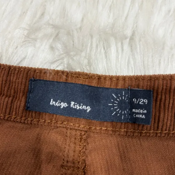 Indigo‎ Rising Rust Brown Corduroy High Rise Straight Leg Pants 9/29 - Image 2