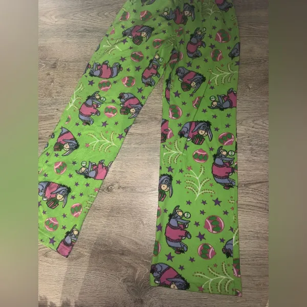 Disney Winnie the Pooh Eeyore Holiday fleece pajama lounge pants XSMALL Women’s - Image 5