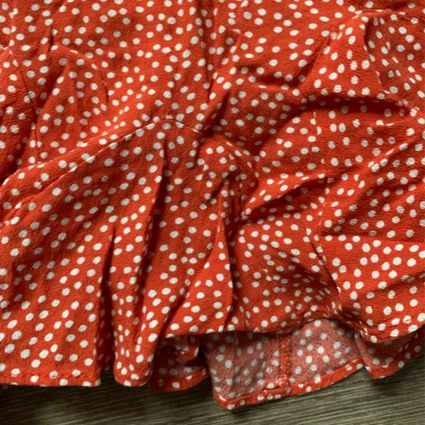 Loft Florence Burnt Orange Polka Dot Skirt S - Image 7