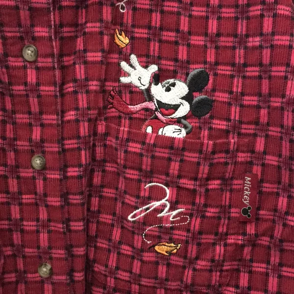 FINAL MARKDOWN Ladies’ Mickey Unlimited LS Embroidered Corduroy Shirt (M) - Image 2