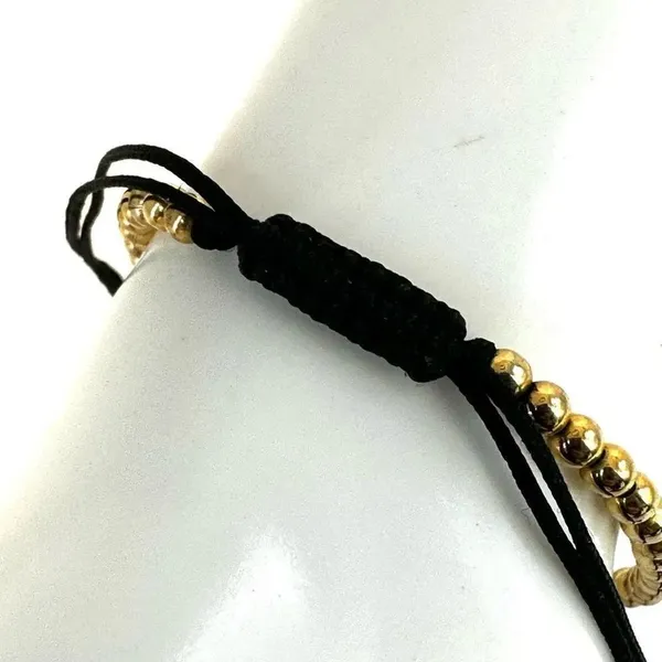 Rhinestone eye adjustable bracelet Gold - Image 4