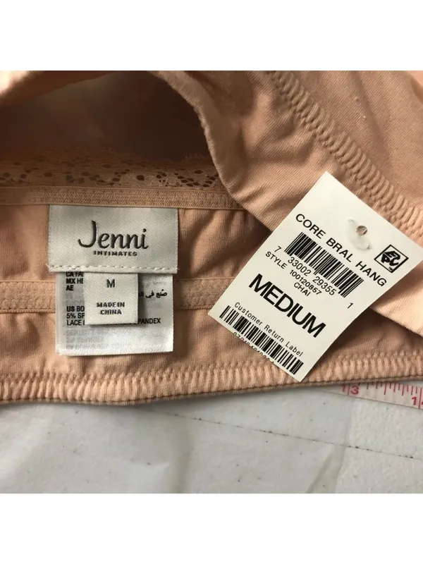 Jenni Intimates On Repeat Wide Lace Trim Bralette Chai Beige M - Image 3