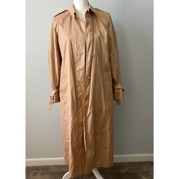 London Fog Trench Coat City Longline Windbreaker Pinterest Style Size 10 - Image 2