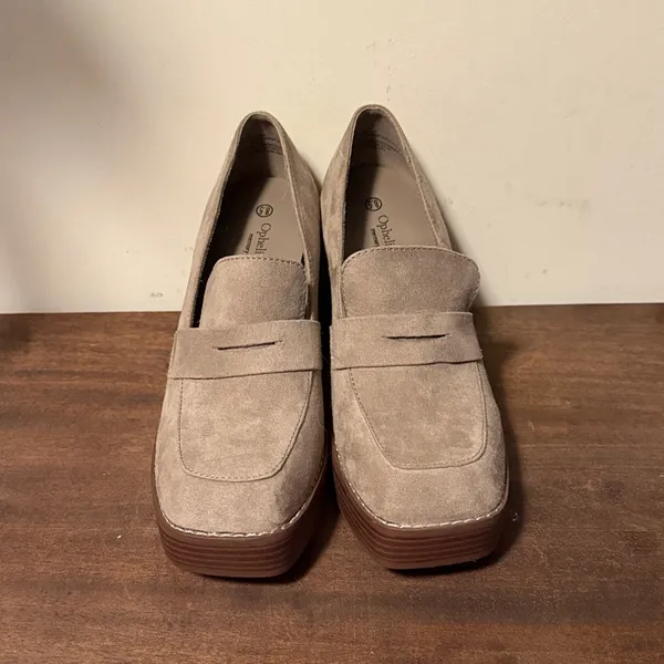 NWOT Ophelia Roe Mod Square Toe 3.5‎ Inch Platform Penny Loafers Size 8.5 A8 - Image 2