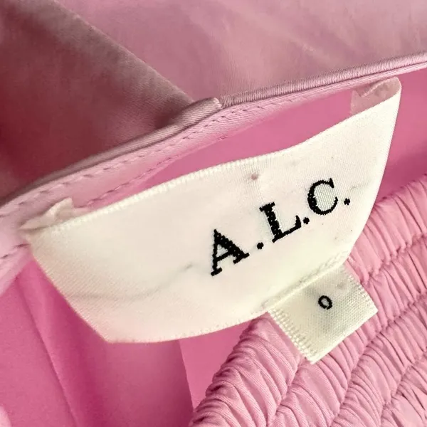 ALC Frank Sienna Cut-Out Satin Midi Dress in Light Pink Size US 0 - Image 7