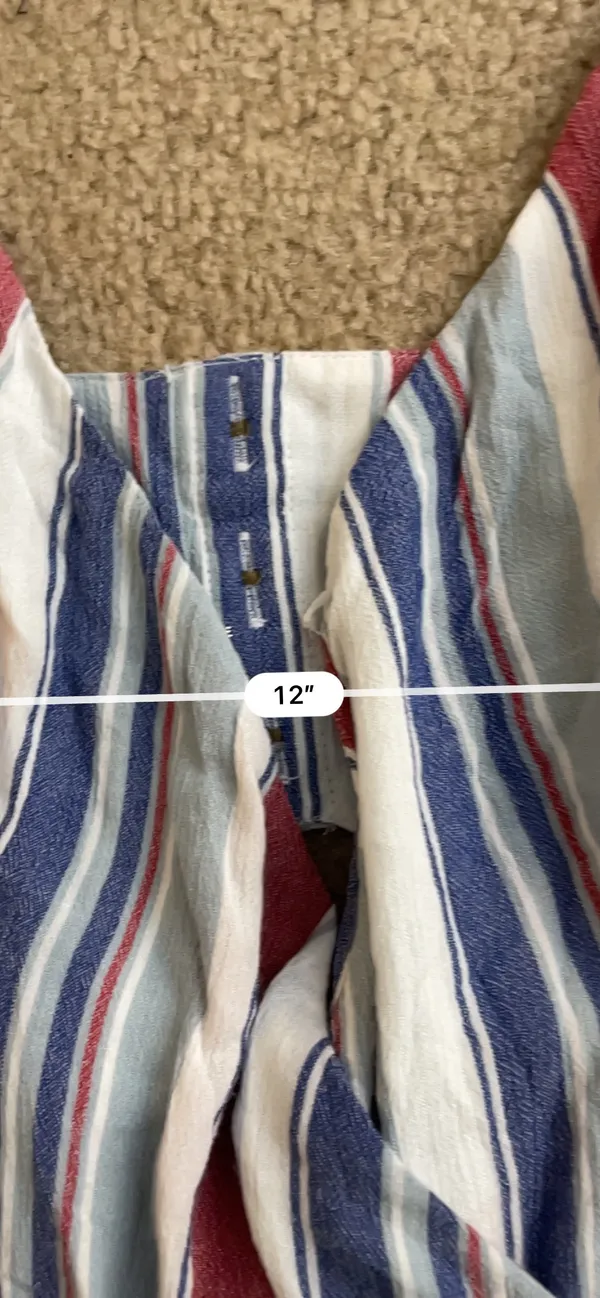 American Eagle Red White Blue Striped Romper - Image 5