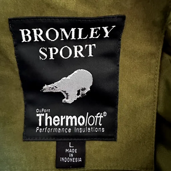 Bromley Sport Thermoloft Insulated Jacket Outdoor Full Zip Midweight Green Large - Image 5
