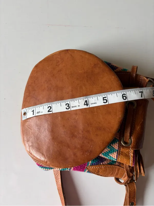 Western Boho Pattern Aztec Handmade Leather Shoulder Satchel Crossbody Bag Purse - Image 4