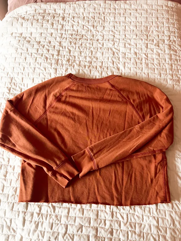 Aerie Raw Sienna Distressed Sweatshirt Size XS - Image 2