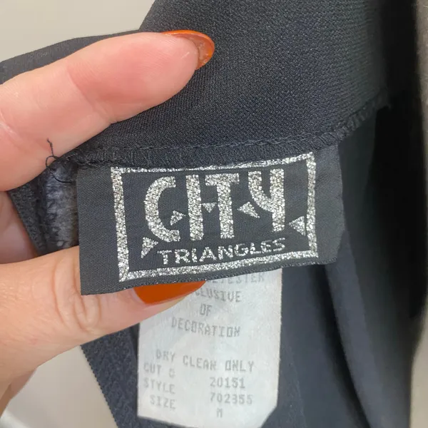 City Triangle Black Maxi Dress M Y2K Whimsigoth Square‎ Neck Dark Romantic - Image 6