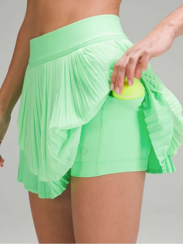 Lululemon Tiered Pleats‎ High-Rise Tennis Skirt Pistachio - Image 2
