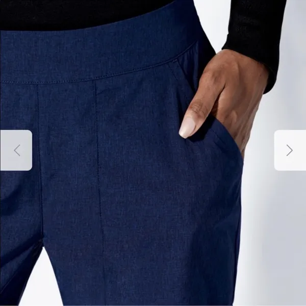 Jaanuu Stat Skinny Cargo Scrub Pant S Heathered Navy Tapered Pockets - Image 3