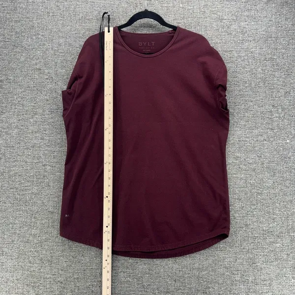 BYLT Drop‎ Cut Shirt Maroon XL Purple Size L - Image 9