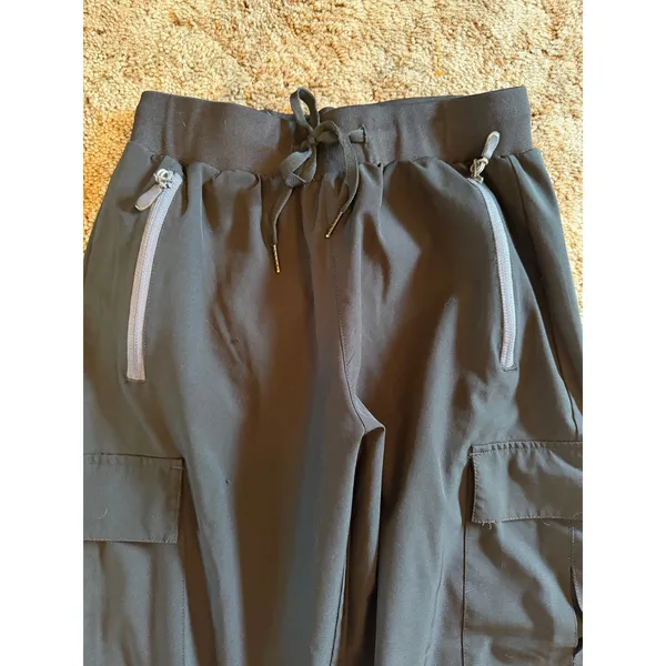 EUC Libin Women's Lightweight Quick-Dry Cargo Joggers Black Loungewear - Image 2