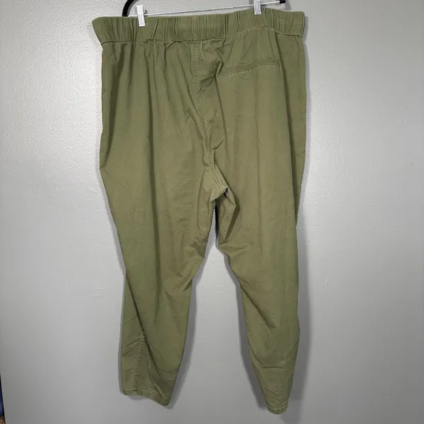 Meri Skye Olive Green Straight Leg Elastic Waist Pants - 24 - Women's Plus Size - Image 7