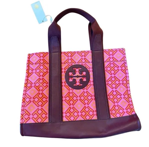 Tory Burch NWT Ella printed 4t tote bag honey suckle classic - Image 2