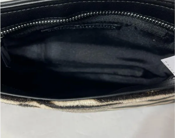 White House Black Market Zebra Calf Hair Leather Clutch - Image 9